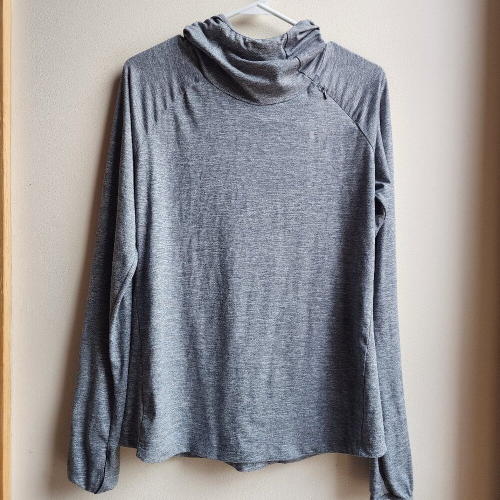 Nike Gray Hooded Long Sleeve Jersey Size Medium